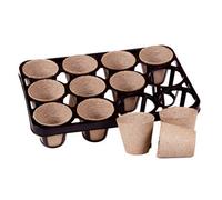 Yougarden Skelly Tray 10 Pack With 120 Bio Pots, 10 X 12 Biodegradable Starter Plant Pots With Tray, Perfect To Start Seeds And Sm