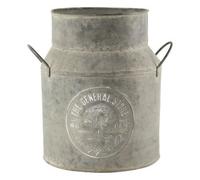 YouGarden Tin Planter Milk Churn 15cm Planter for Flowers