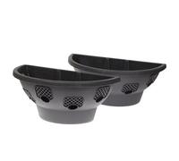 Yougarden You Garden - 2 X Easyfill Wall Basket Plant Planter Black - Outdoor Usage Wall Planter In Black