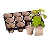 Yougarden You Garden - Skeleton Shuttle Tray And 12 Bio Pots, Plastic-Free Potting On, Seedling Pots
