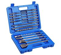YOUGFIN Rotary Hammer Drill Bits Set, 17 Pcs SDS Plus Carbide-Tipped Masonry Drill Bits and Chisels for Concrete, Stone, Brick, with Storage Case