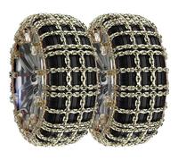 youguobeier 8pcs Snow Chains for Car Tire Chains, 8Pack Anti-skid Car Chains, Adjustable Durable Universal Tire Chains for Car Pickup Trucks SUV Fit for Tire Width 195-265mm (Large)