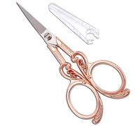YOUGUOM Embroidery Scissors, Small Precision Sewing Scissor Sharp Pointed Tip Detail Shears for Craft Art Needlework Threading Cutting, 4.5in Rose Gold Vintage Style