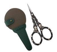 YOUGUOM Little Detail Scissors with Case, Sharp Needlework Scissor for Sewing Craft Crochet Cross Stitch Yarn, Thread Snips Small Embroidery Shears Black