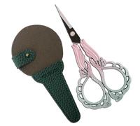 YOUGUOM Sharp Detail Scissors with Case Embroidery Sewing Crafting Scissor for Needlework Threading Craft Artwork DIY Tools, Little Crocheting Shears Pink