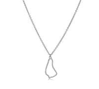 YOUHU Map Necklace For Women,Vintage Barbados Country Map Silver Pendant Hollow Out Map Outline Elegant Amulet Jewelry Charms Accessories Birthday Christmas Unisex Gift