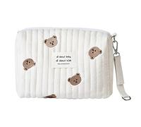 Youihom Baby Changing Bag Mini Tote Handbag Mummy Nappy Bags Portable Pushchair Shopping Travel Storage Pockets Beige Organizer Child Girl Boy Gift, Bear, 21.5x16 cm