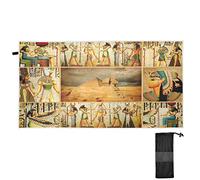 YOUJUNER Beach Bath Towel Old Egyptian Ancient Pharaoh Pyramid Quick Dry Sand Free Large Beach Towel for Swimming Summer Holiday Travel Camping