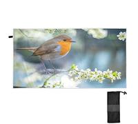 YOUJUNER Beach Towel Red Robin Bird Quick Dry Sand Free Large Beach Bath Towel for Swimming Summer Holiday Travel Camping