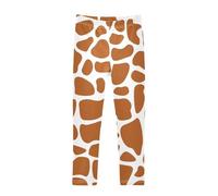 YOUJUNER Girls Leggings Animal Giraffe Skin Print Full Length Trousers Stretchy Casual Wear Kids Pants for Age 4-10 Child Multicoloured
