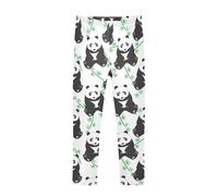 YOUJUNER Girls Leggings Cute Animal Panda Full Length Trousers Stretchy Casual Wear Kids Pants for Age 4-10 Child Multicoloured