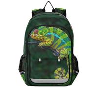 YOUJUNER Kids Backpack Tropical Chameleon School Bag Rucksack Daypack Bookbag Travel Backpack for Boys Girls Child