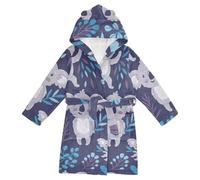 YOUJUNER Kids Bathrobe Hooded Robe Cute Koala Bear Girls Boys Dressing Gown Soft Plush Sleepwear Nightwear Absorbent Pyjamas Nightgown