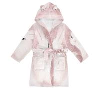 YOUJUNER Kids Bathrobe Hooded Robe Easter Bunny Rabbit Pink Girls Boys Dressing Gown Soft Plush Sleepwear Nightwear Absorbent Pyjamas Nightgown