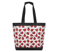 YOUJUNER Large Beach Bag for Women, Ladybird Pattern Waterproof Beach Tote Bags Shoulder Bag for Travel Beach Yoga Gym