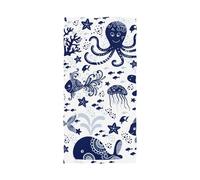 YOUJUNER Large Towels Bath Sheet Ethnic Sea Animal Bath Towels for Shower Spa Sauna Beach Gym