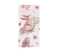 YOUJUNER Large Towels Bath Sheet Hare Rabbit Bath Towels for Shower Spa Sauna Beach Gym