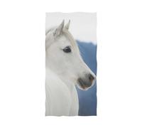 YOUJUNER Large Towels Bath Sheet White Horse Bath Towels for Shower Spa Sauna Beach Gym