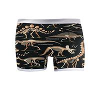 YOUJUNER Women's Boxer Briefs Shorts Dinosaur Fossils Boyshort Panties Underpants Underwear for Womens Girls Multicolor