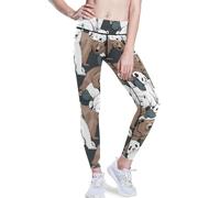 YOUJUNER Womens Gym Leggings Brown Bear Polar Bear High Waist Yoga Pants for Women Workout Sports Running Gym Fitness Leggings