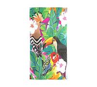 YOUJUNER Women's Long Silk Scarf Tropical Flower Leaves Parrot Chiffon Silk Scarves Shawls Stoles Wraps for Women Ladies