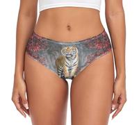 YOUJUNER Womens Underwear Animal Tiger Print Comfy Knickers Ladies Basic Briefs Hipster Pants for Girls Multicolor