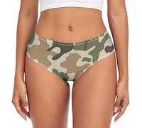 YOUJUNER Womens Underwear Camouflage Green Camo Comfy Knickers Ladies Basic Briefs Hipster Pants for Girls