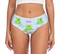 YOUJUNER Womens Underwear Cute Animal Frog Comfy Knickers Ladies Basic Briefs Hipster Pants for Girls Multicolor