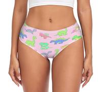 YOUJUNER Womens Underwear Cute Dinosaurs Pattern Comfy Knickers Ladies Basic Briefs Hipster Pants for Girls Multicolor