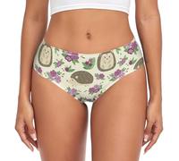 YOUJUNER Womens Underwear Cute Hedgehog Comfy Knickers Ladies Basic Briefs Hipster Pants for Girls Multicolor