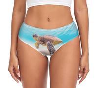 YOUJUNER Womens Underwear Sea Animal Turtle Comfy Knickers Ladies Basic Briefs Hipster Pants for Girls Multicolor