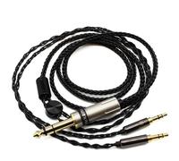 Youkamoo 6.35mm Replacement Upgrade Cable Compatible with Hifiman Sundara, Ananda, Arya, HE400SE, HE4XX HE-400i Headphones Dual 3.5mm Male Silver Plated Braided 6.5ft/2m