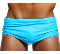 YouKD Men's Solid Swim Brief Swimsuit Swimming Trunk Swim Shorts Swimwear Elastic Waist A Blue