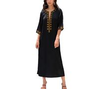 YouKD Women's Boho Long Kaftan Dress Maxi Robes One Size Loungewear Bikini Cover Ups