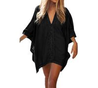YouKD Women's Lace Cardigan See Through Dress Boho Long Kimono Beach Swimsuit Cover Up Dresses