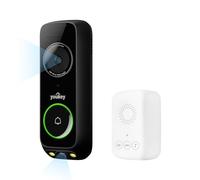 youkey Dual-cam Video Doorbell-See Visitor & Package at Once, No Monthly Fee, 2K Battery Doorbell with Package Detection, 5Ghz WiFi, Built-in 8GB Storage, Works with Alexa & Google Home,Chime Included