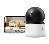 youkey Pet Camera 2K, 360° View Indoor Security Camera, No Subscription | Dog Camera, Wi-Fi Baby Camera, Human/Pet Detection, Motion Tracking, 2-Way Audio, Night Vision, Works with Alexa/Google