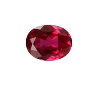 YOUKEYGEM Lab Grown Ruby Pigeon Blood Red Oval Diamond Cut Loose Gemstone DIY Jewelry With AGL Certificate, 5x7-8x10mm, Gemstone, lab grown ruby
