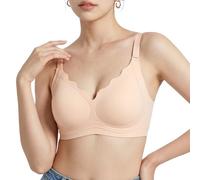 Youkly Women's Bras, Non Wired Bras for Women UK, Seamless Soft Wireless Push up Comfort Everyday Bra(with Extra Extender) (UK, Alpha, M, Regular, Regular, Color)