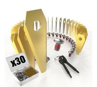 youkzuan Pack of 30 High-Quality Replacement Blades for Robotic Lawnmower - Compatible with Bosch Indego - Titanium Carbide with Innovative Screws - Universal Replacement Blades