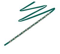 YouLaPan Bride Wedding Belt Bridesmaid Dress Belt Accessories Dark Green Diamond Handmade Suitable for wedding parties, Green, One Size
