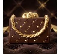 Youlden’s of Yorkshire Chocolate Handbag - Luxury Artisan Gift with 8 Handmade Truffles, Dark Chocolate, Happy Anniversary Ribbon