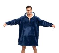 YOULIKE Blanket Hoodie Oversized Hoodie Blanket - Sherpa Fleece Wearable Blanket Hoodies for Women & Men, Comfy & Fluffy Hooded Blankets(Blue)
