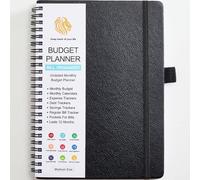 YOULIKE Budget Planner Expense Tracker - A5 Weekly Monthly Budgeting Organizer Bill Tracker - Lasts 1 Year Finance Logbook Accounts Notebook to Manage Your Money Effectively (Black)