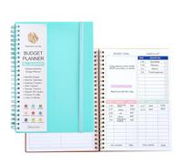YOULIKE Budget Planner Expense Tracker - A5 Weekly Monthly Budgeting Organizer Bill Tracker - Lasts 1 Year Finance Logbook Accounts Notebook to Manage Your Money Effectively (PU-Blue)