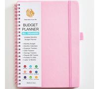 YOULIKE Budget Planner Expense Tracker - A5 Weekly Monthly Budgeting Organizer Bill Tracker - Lasts 1 Year Finance Logbook Accounts Notebook to Manage Your Money Effectively (Pink)