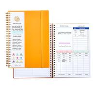 YOULIKE Budget Planner Expense Tracker - A5 Weekly Monthly Budgeting Organizer Bill Tracker - Lasts 1 Year Finance Logbook Accounts Notebook to Manage Your Money Effectively (PU-Orange)