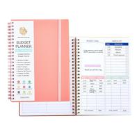 YOULIKE Budget Planner Expense Tracker - A5 Weekly Monthly Budgeting Organizer Bill Tracker - Lasts 1 Year Finance Logbook Accounts Notebook to Manage Your Money Effectively (PU-Pink)