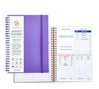 YOULIKE Budget Planner Expense Tracker - A5 Weekly Monthly Budgeting Organizer Bill Tracker - Lasts 1 Year Finance Logbook Accounts Notebook to Manage Your Money Effectively (PU-Purple)