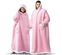 YOULIKE Extra Long Hoodie Blanket for Men Women - Oversized Sweatshirt Fluffy Wearable Snuggle Hooded - Super Soft Giant Fleece Sherpa Blanket Hoodie Sweatshirt